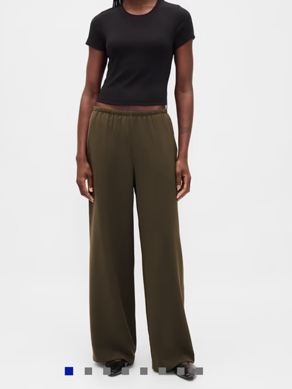 Gap Easy Pants in Black Moss Green M